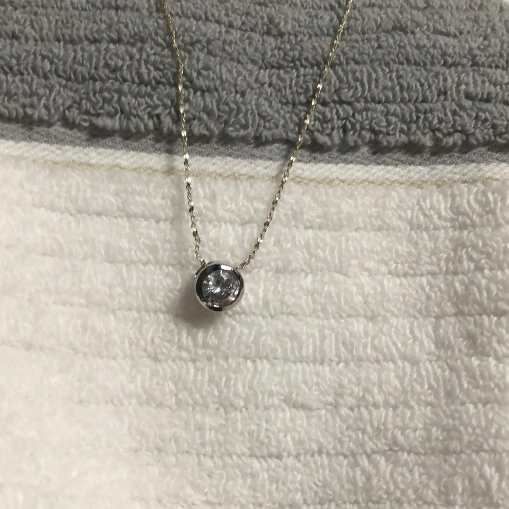 CZ 5 carat single stone pendant - NWOT